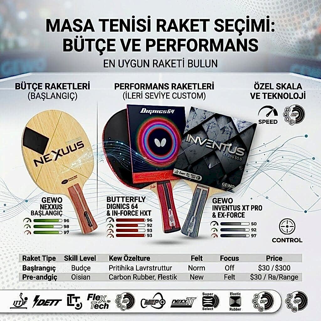 Masa Tenisi Raket Seçimi
